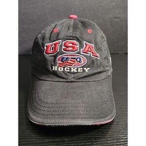 Zephyr USA Hockey National Champions Baseball Cap Black Red strapback